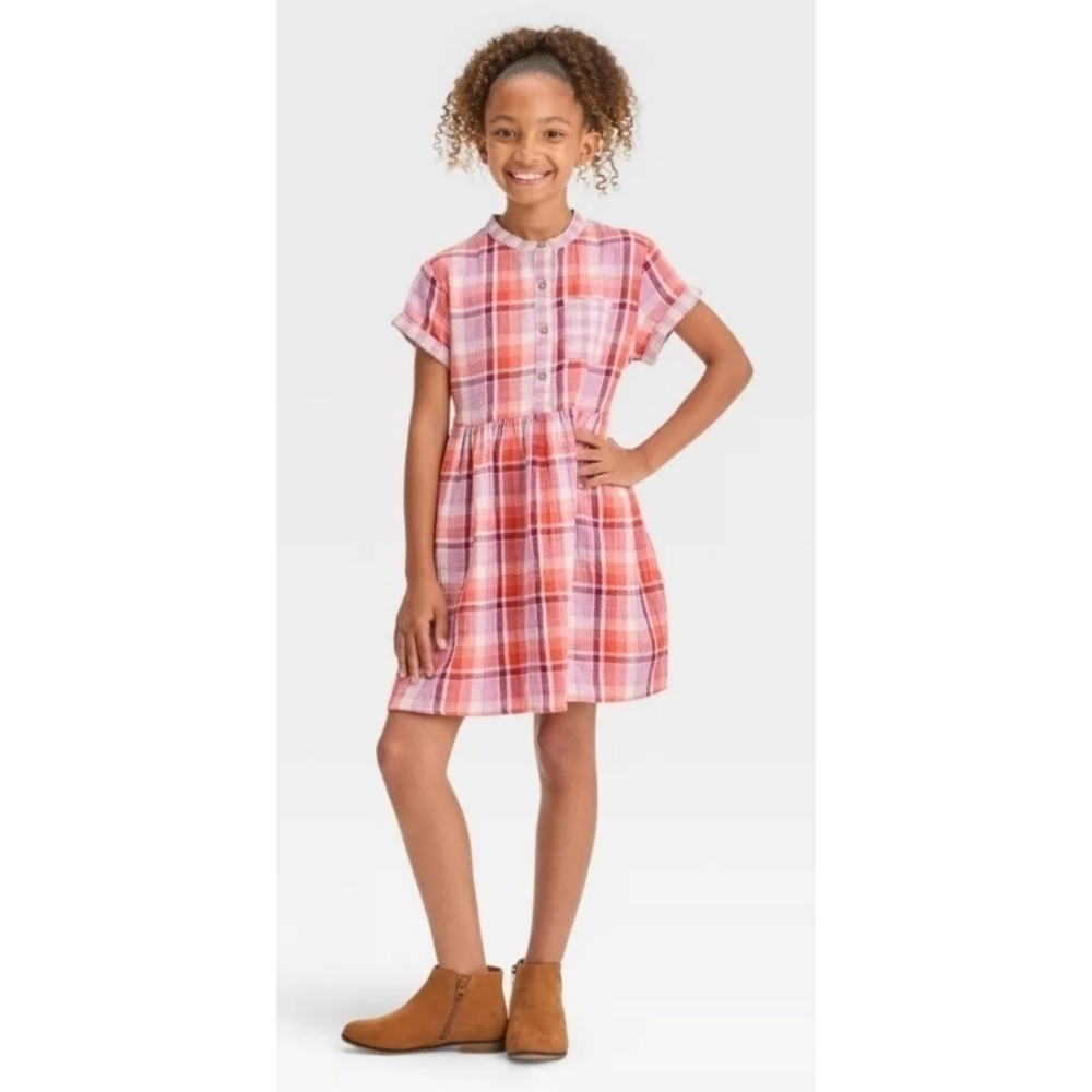 NEW Cat & Jack Woven Plaid Dress